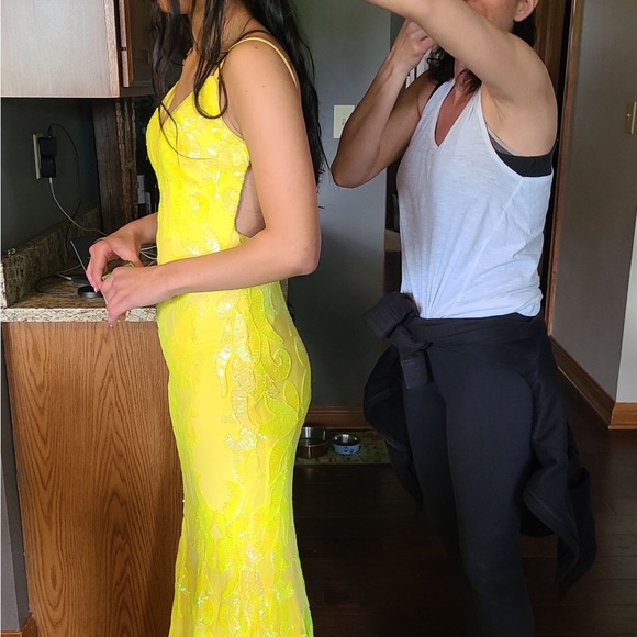 Bright Yellow Prom Dress - Picture 1 of 2